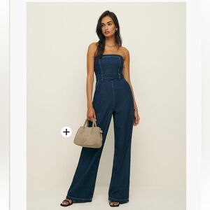 Reformation Eva Denim Jumpsuit